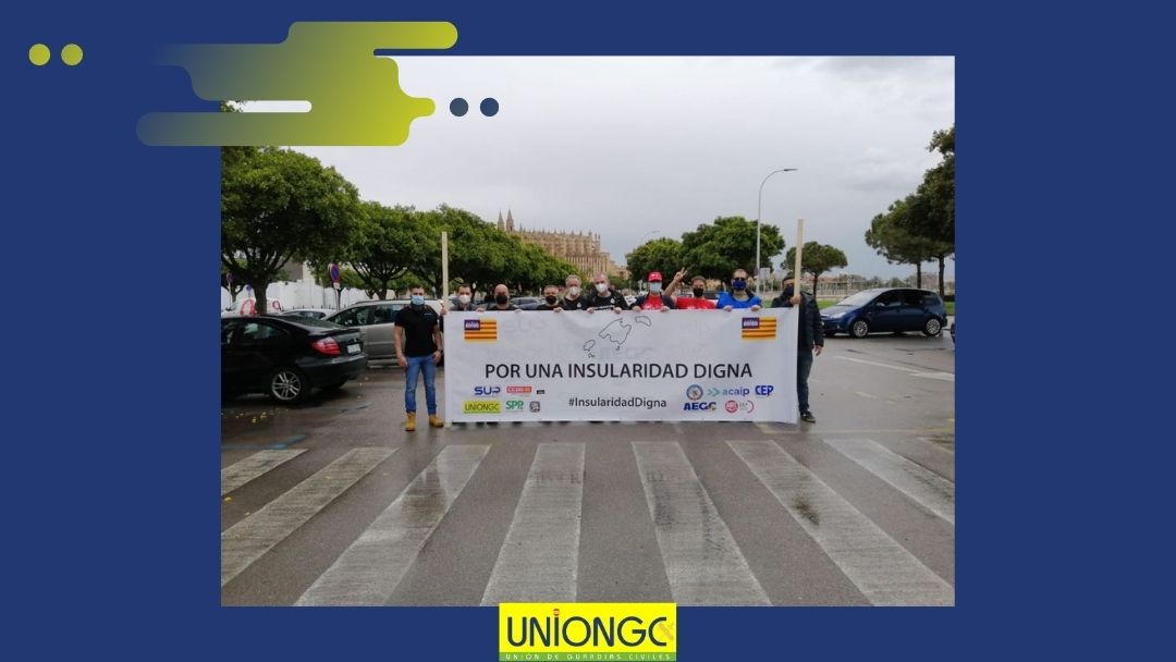 UnionGC, junto con la Unidad Intersindical, ha asistido a la caravana convocada por UGT Y CCOO
