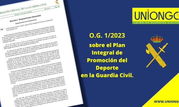 Orden General número 1/2023, sobre el Plan Integral de Promoción del Deporte en la Guardia Civil