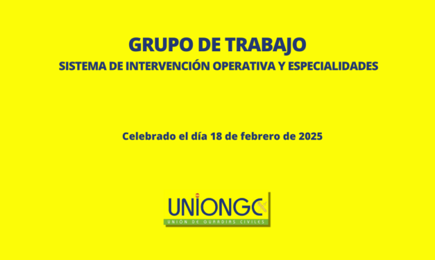 GRUPO DE TRABAJO SOBRE LA MODIFICACIÓN DEL SISTEMA DE INTERVENCIÓN OPERATIVA Y ESPECIALIDADES