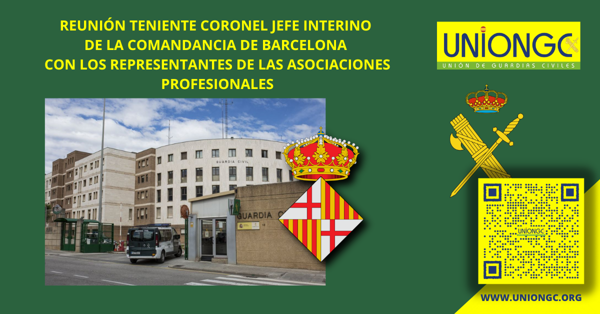 REUNIÓN TCOL JEFE INTERINO DE LA COMANDANCIA DE BARCELONA CON LAS ASOCIACIONES PROFESIONALES