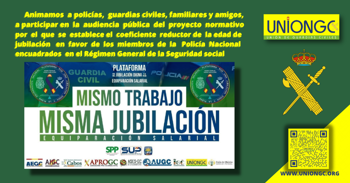 COMUNICADO URGENTE DE LA PLATAFORMA POR UNA JUBILACIÓN DIGNA Y LA PLENA EQUIPARACIÓN SALARIAL