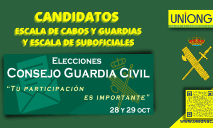 CANDIDATOS UNIÓN DE GUARDIAS CIVILES – ELECCIONES AL CONSEJO