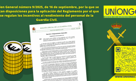ORDEN GENERAL 9/2025 SOBRE INCENTIVOS AL RENDIMIENTO