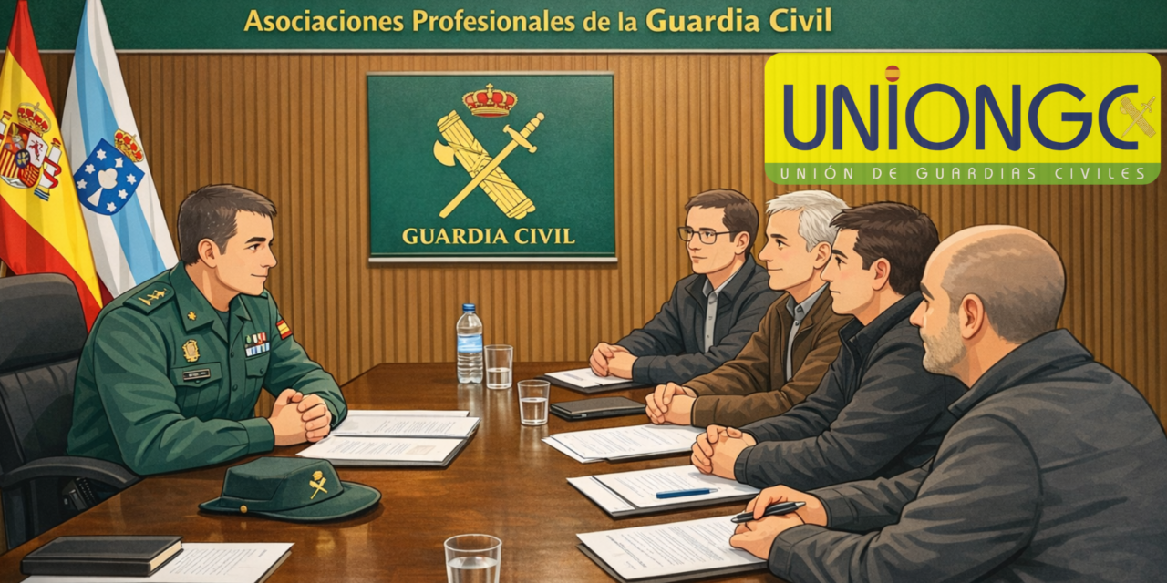 Reunión entre la Jefatura de la Comandancia de Ourense y las asociaciones profesionales de la Guardia Civil