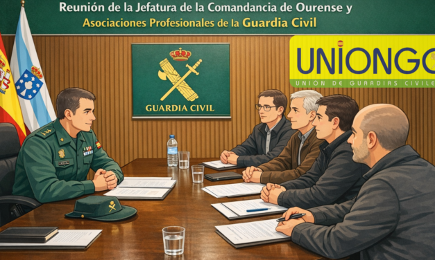 Reunión entre la Jefatura de la Comandancia de Ourense y las asociaciones profesionales de la Guardia Civil