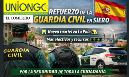 UniónGC reclama reforzar la Guardia Civil en Siero ante el crecimiento poblacional del municipio