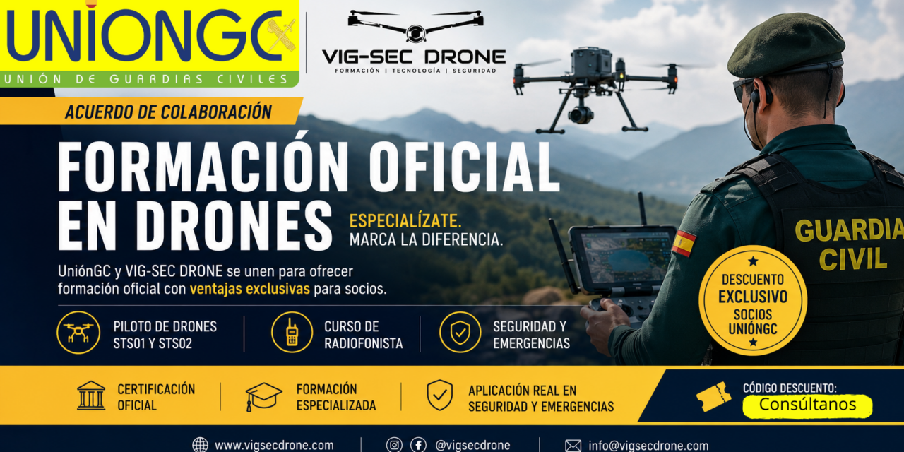 UniónGC firma un acuerdo de colaboración con VIG-SEC DRONE para impulsar la formación especializada en drones