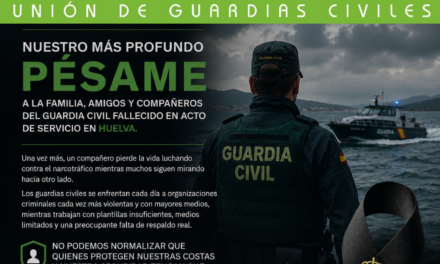 Muere un guardia civil en acto de servicio durante una persecución a una narcolancha en Huelva