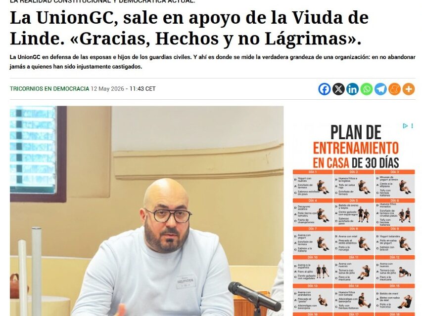 UniónGC, reconocida por su apoyo a la viuda de Manuel Linde