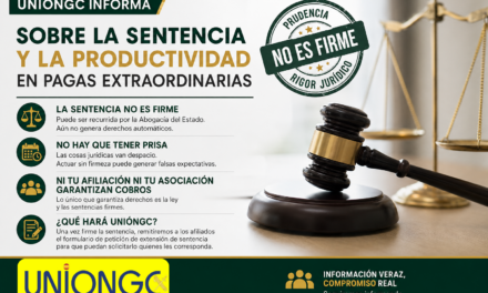 UNIÓNGC INFORMA Sobre las informaciones relativas a la productividad estructural y las pagas extraordinarias