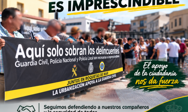 UniónGC respalda la concentración ciudadana en defensa de la Guardia Civil en Roquetas de Mar