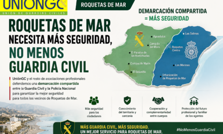 UniónGC respalda una solución de demarcación compartida para mantener la Guardia Civil en Roquetas de Mar