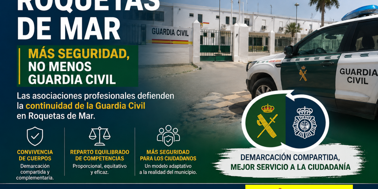 Las asociaciones profesionales defienden la continuidad de la Guardia Civil en Roquetas de Mar