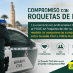 Las asociaciones profesionales reclaman que el compromiso político con la Guardia Civil en Roquetas de Mar se traduzca en hechos